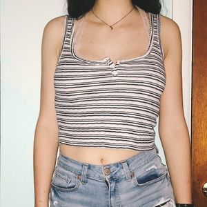 Forever 21 lavender strip tank top